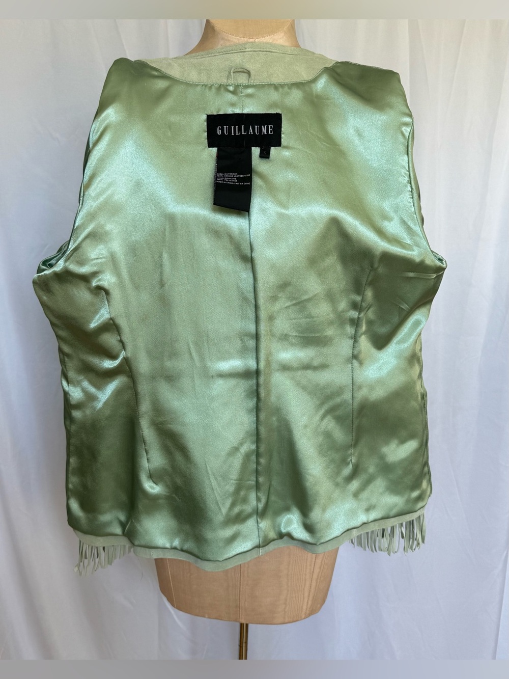 VINTAGE Green Suede Fringe Jacket - Picture 11 of 12